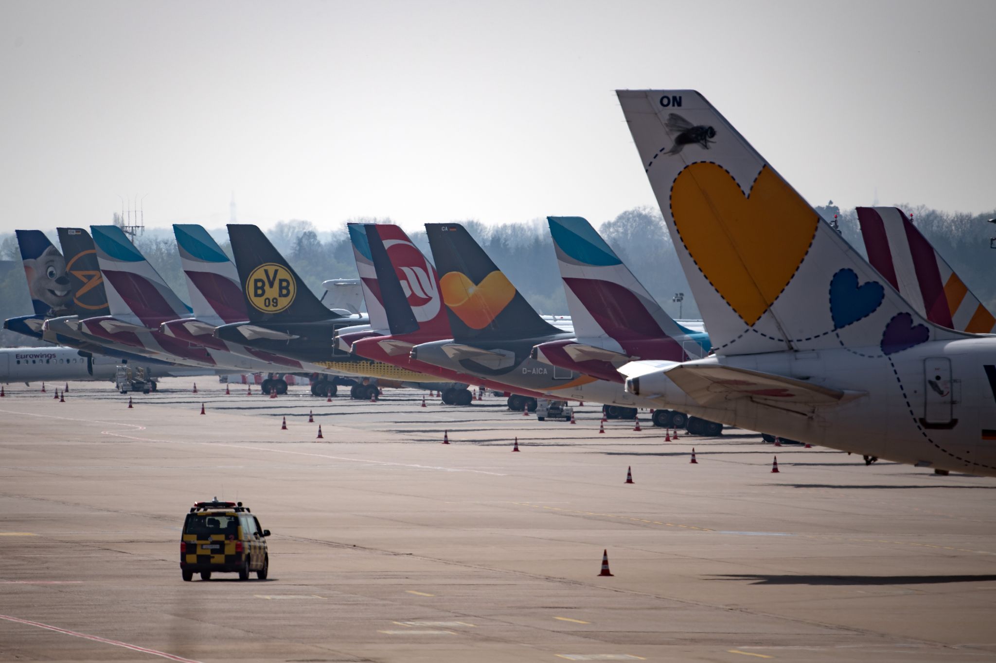 So wenige Flugzeuge über Deutschland wie Ende der 1980er