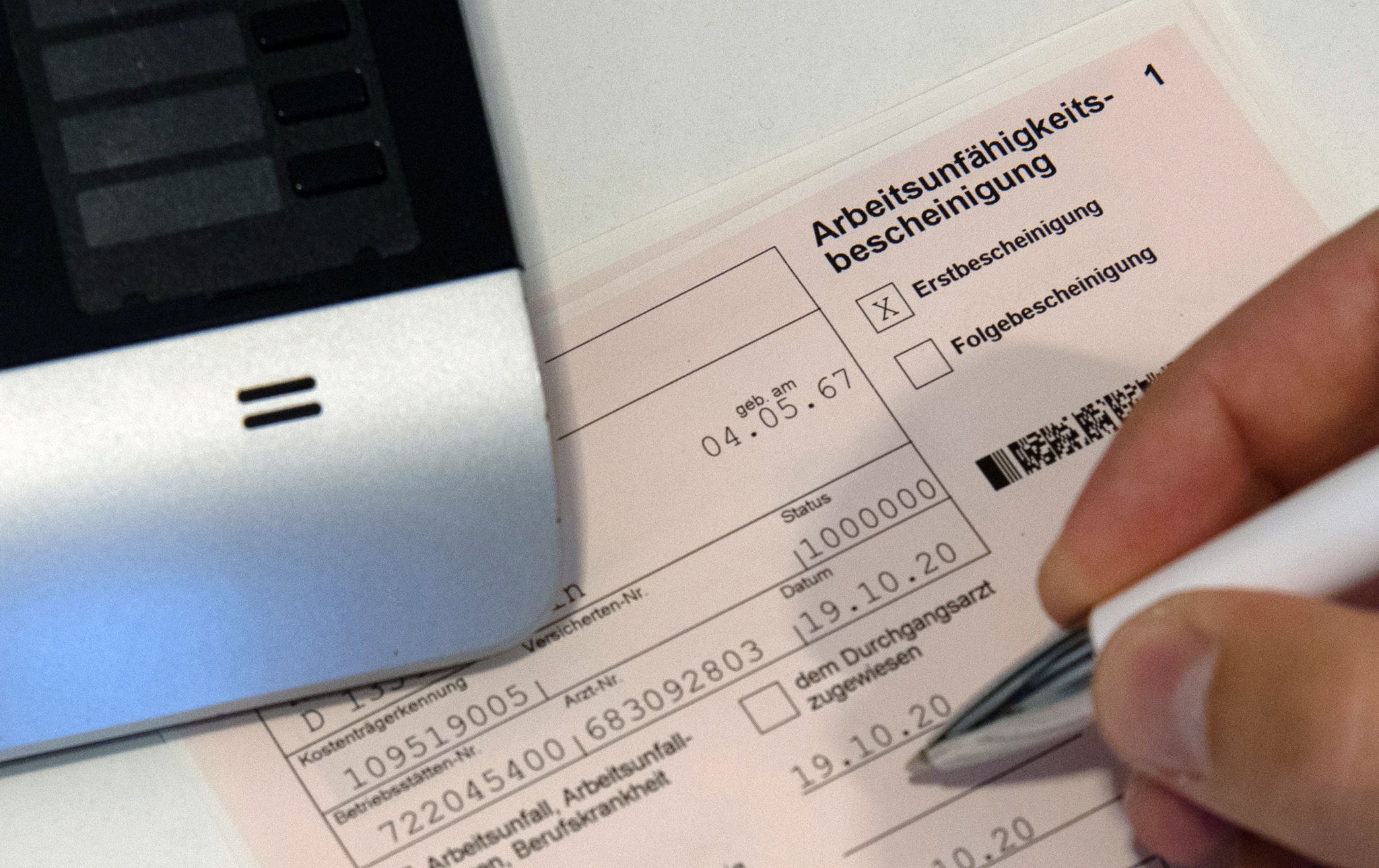 Pflegekräfte am meisten wegen Corona krankgeschrieben