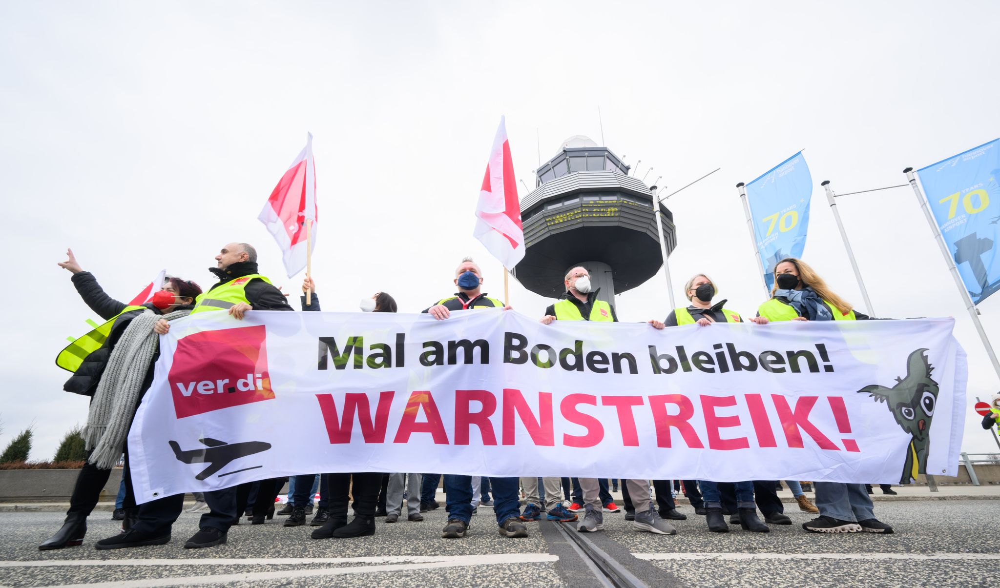 Weitere Warnstreiks an Flughäfen deutschlandweit