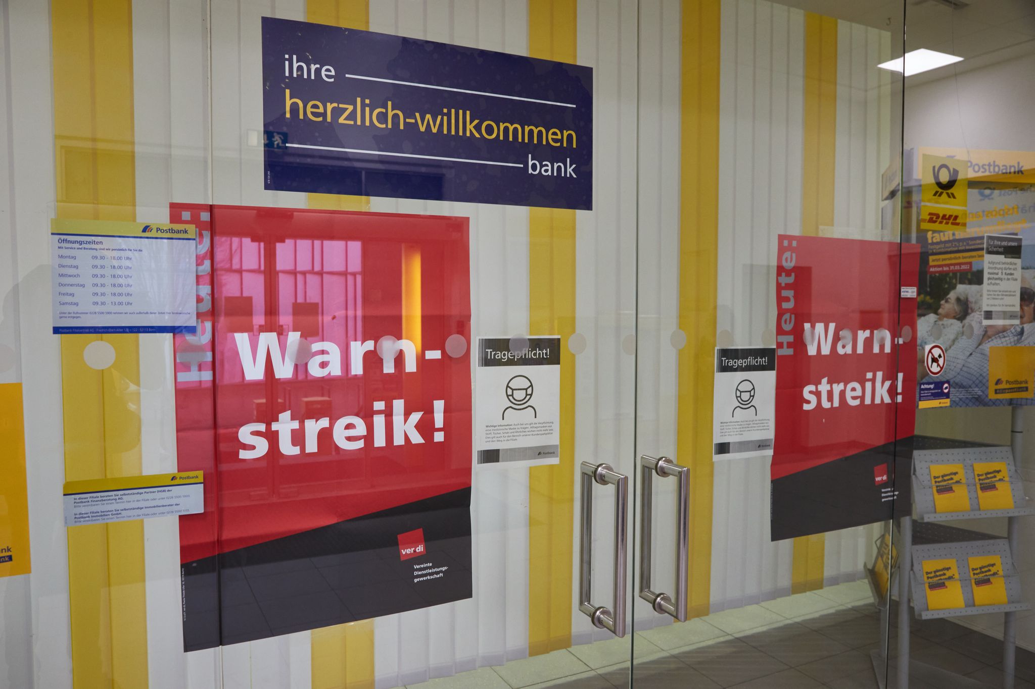 Verdi ruft zu flächendeckendem Ausstand bei Postbank auf