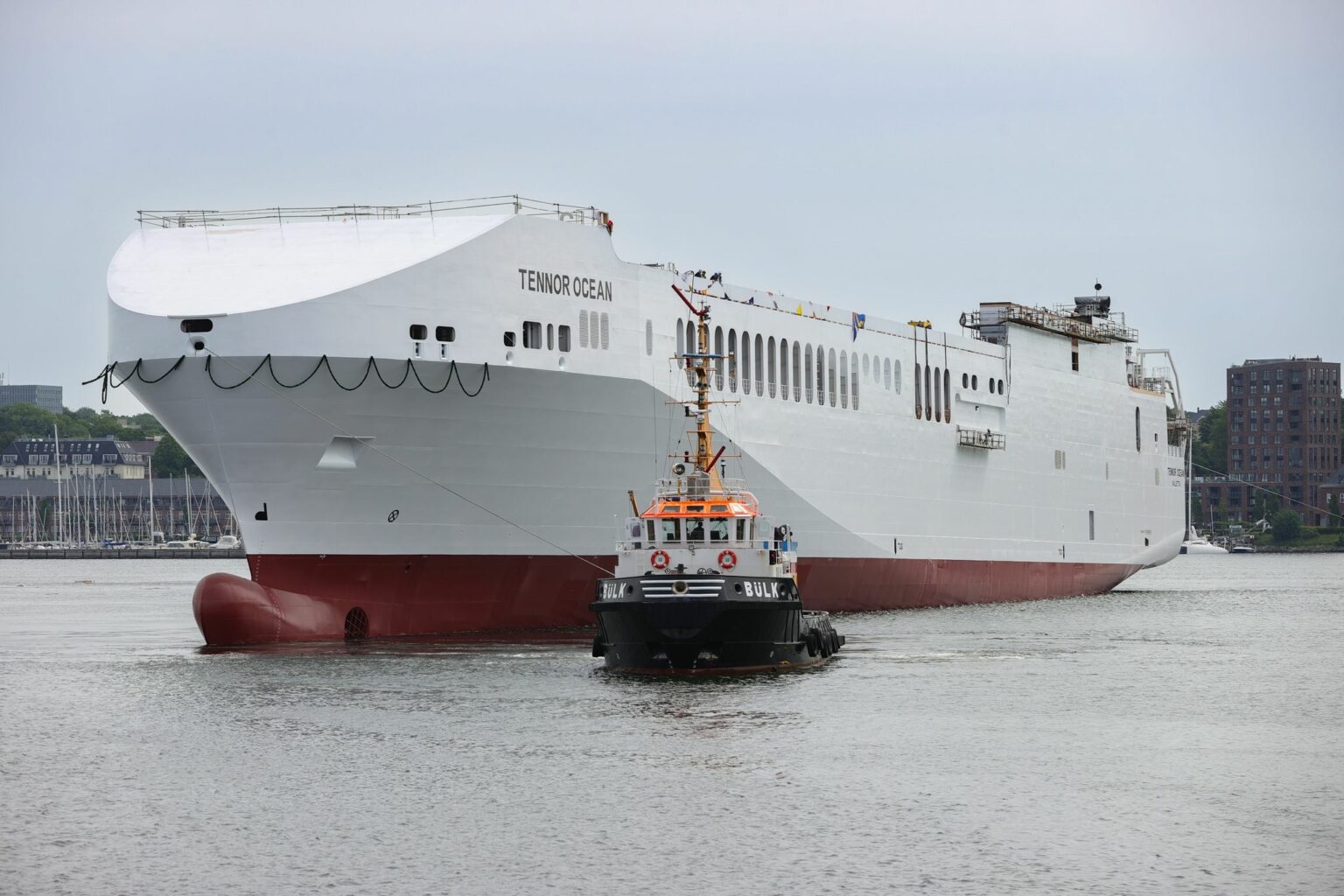 Stapellauf für Güterfähre in Flensburg