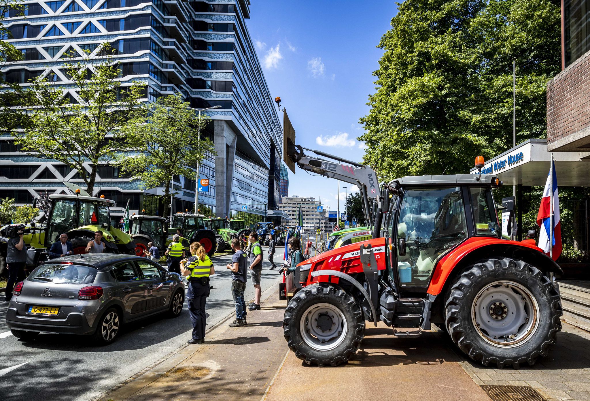 Bauernprotest vor Parlament in Den Haag