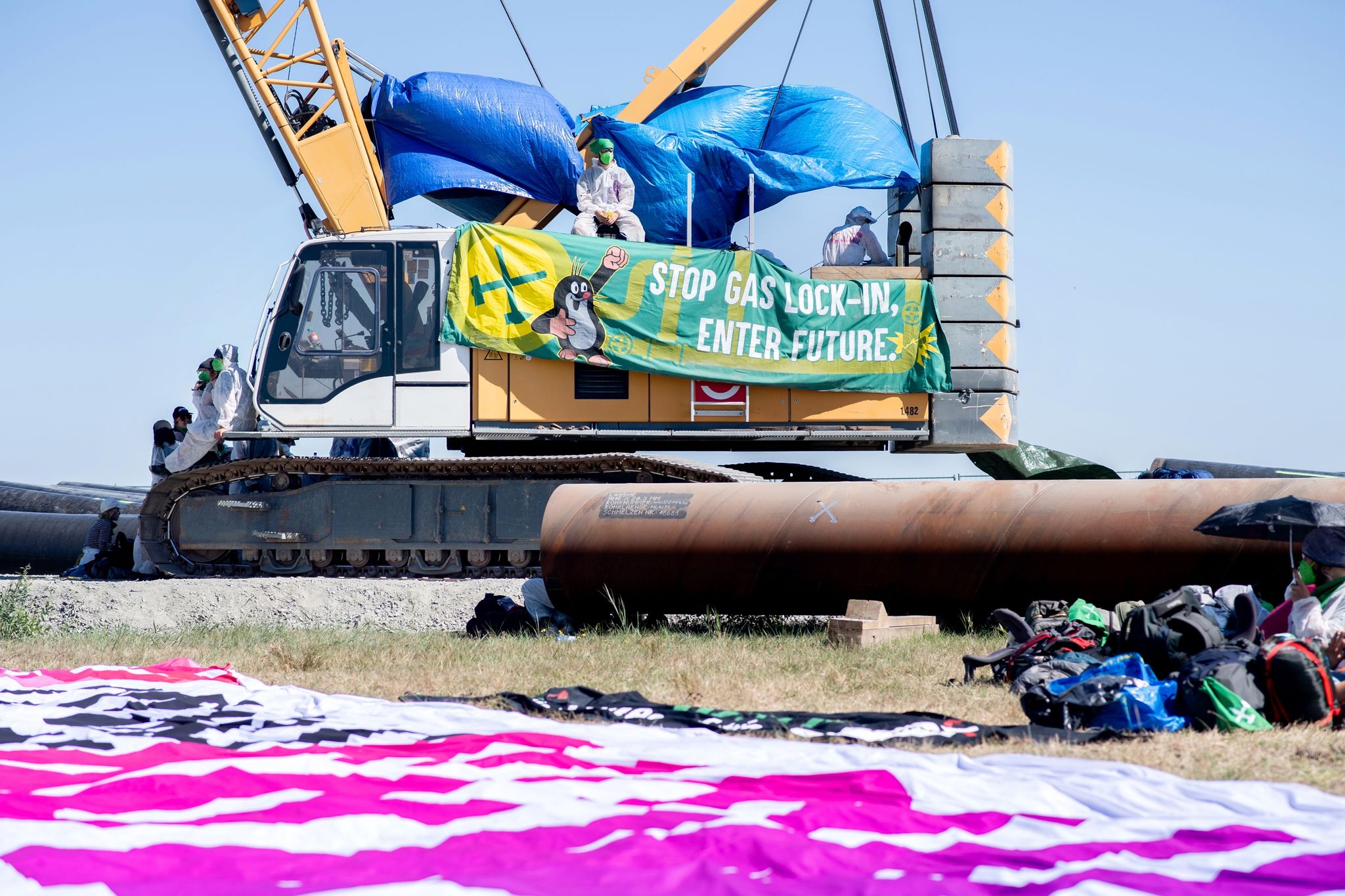 Klimaprotest am geplanten LNG-Terminal Wilhelmshaven