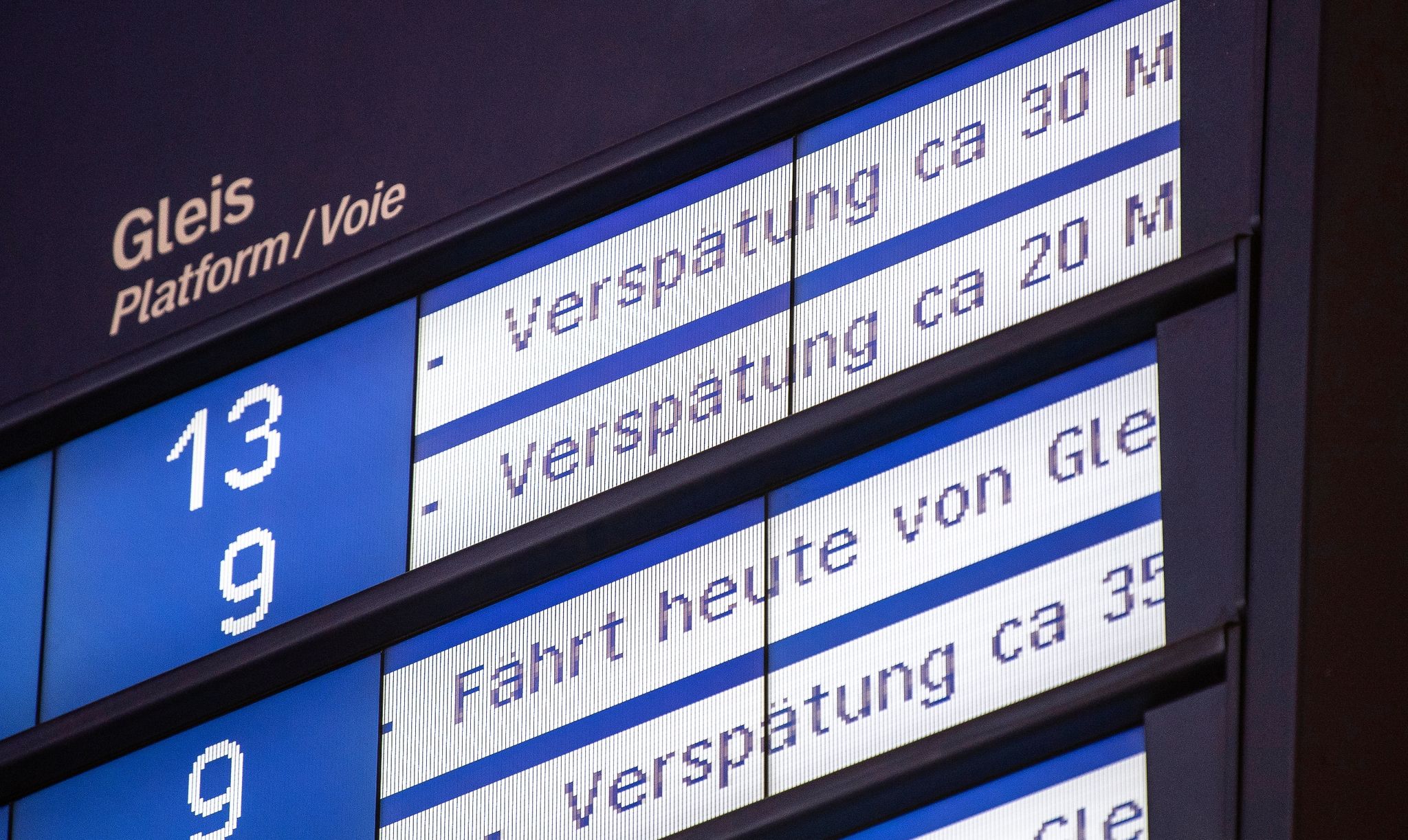 Fast jeder dritte Bahn-Reisende verspätet am Ziel
